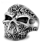 Men’s silver skull ring nz