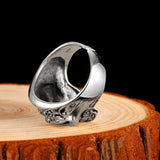 Men’s silver skull ring nz