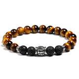 Men’s Tibetan bead bracelet Eye of the tiger / 17 cm nz