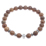 Men’s wooden cross bracelet nz