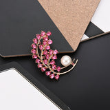Metal And Cubic Zirconia Brooch As the nz