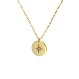 Metal Compass pendant Gold nz