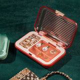 Metal-look jewellery box Red nz