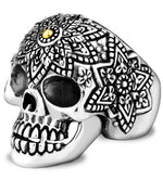 Mexican skull ring silver 57 mm nz