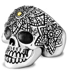 Mexican skull ring silver 57 mm nz