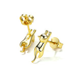 Mini Gold cat earrings nz