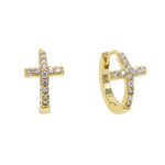 Minimalist cross earrings Gold nz