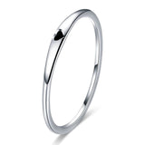 Minimalist heart ring Black / 6 (51.9 mm) nz