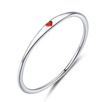 Minimalist heart ring Red / 6 (51.9 mm) nz