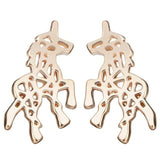 Minimalist horse earrings Gold nz