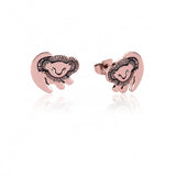 Minimalist lion earrings Rose gold nz