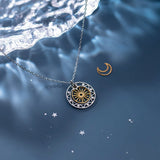 Minimalist silver sun necklace nz