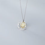 Minimalist silver sun necklace nz