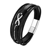 Modern Black infinity bracelet / 19 cm nz