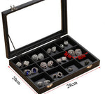 Modern Black-Toned Jewellery Box 12 Mesh box nz