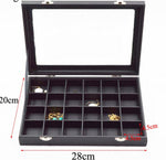 Modern Black-Toned Jewellery Box 24 Mesh box nz