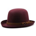 Modern bowler hat Dark red nz