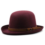 Modern bowler hat Dark red nz