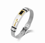 Modern cross bracelet Gold nz