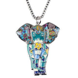Modern elephant necklace Blue nz