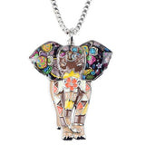 Modern elephant necklace Brown nz