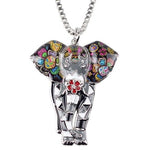 Modern elephant necklace Grey nz