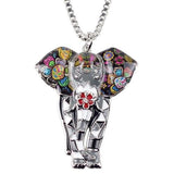 Modern elephant necklace Grey nz
