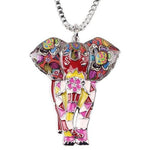 Modern elephant necklace Red nz