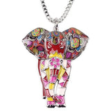 Modern elephant necklace Red nz