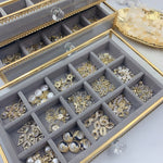 Modern Glass Jewellery Container 3 rows nz