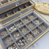 Modern Glass Jewellery Container 3 rows nz