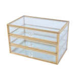 Modern Glass Jewellery Container 3 rows nz