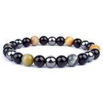 Modern hematite bracelet Black / 8 mm nz