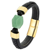Modern jade bracelet Black and green / 19 cm nz