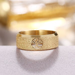 Modern tree of life ring 50.2 mm / Gold nz