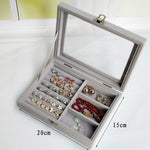 Modern Velvet Jewellery Box 6 nz