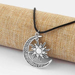 Moon And Sun Pendant Antique silver nz