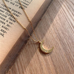 Moon necklace for women 18K gold plated nz