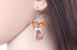 Mosaic cat earrings nz