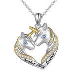 Mother and daughter unicorn necklace nz