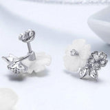 Mother of pearl flower earrings nz