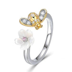 Mother of pearl flower ring nz
