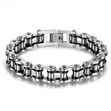 Motorcycle chain bracelet Black / 21,5 cm nz