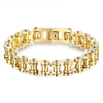 Motorcycle chain bracelet Gold / 21,5 cm nz