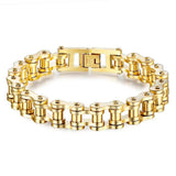 Motorcycle chain bracelet Gold / 21,5 cm nz