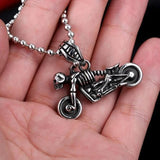 Motorcycle Skull Necklace nz