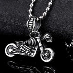 Motorcycle Skull Necklace nz