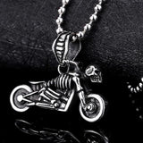 Motorcycle Skull Necklace nz