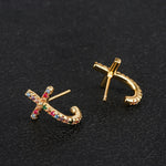 Multicolour crossover earrings nz