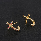 Multicolour crossover earrings nz